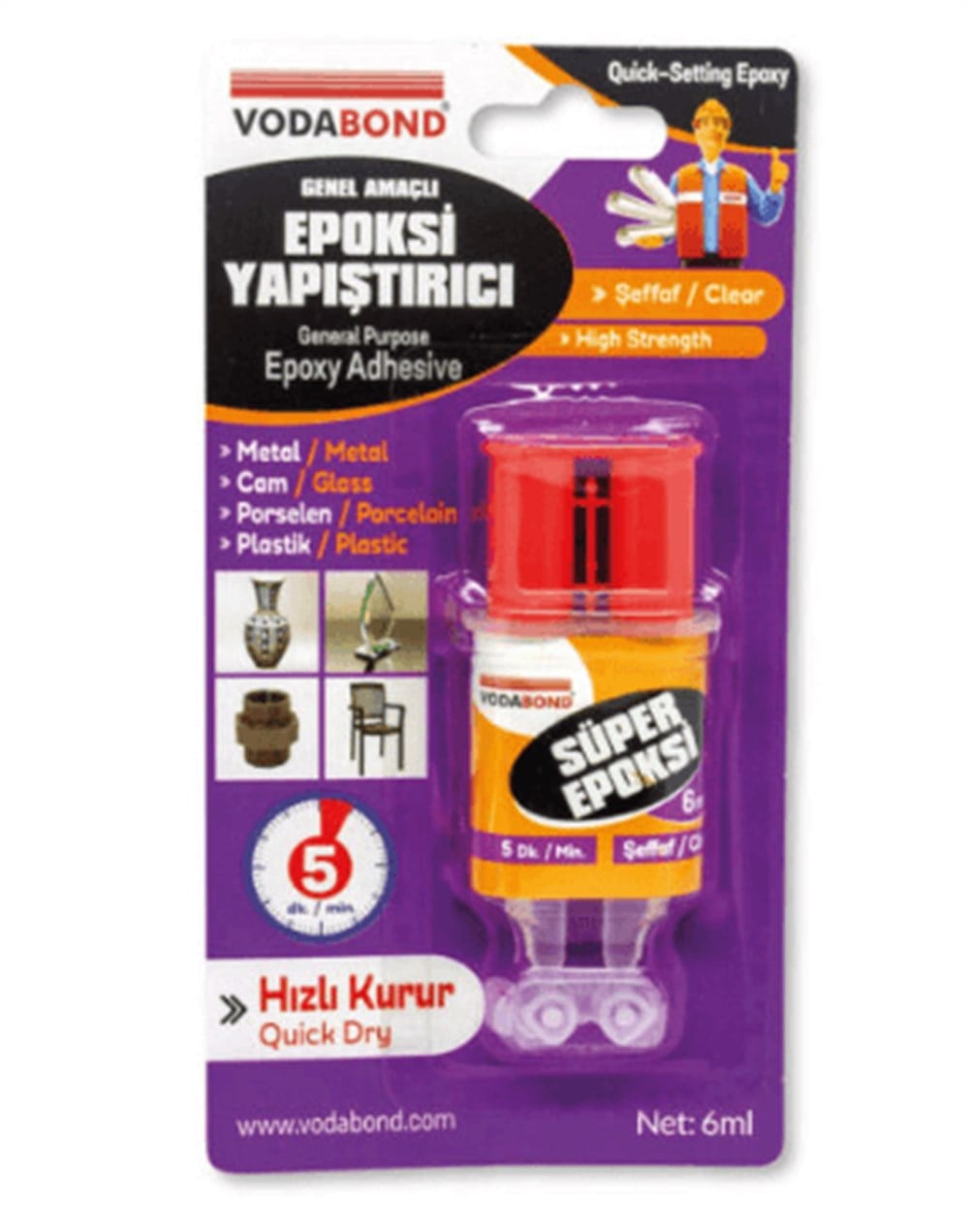 Vodabond Şırınga Epoksi Epoxy 6 Gr