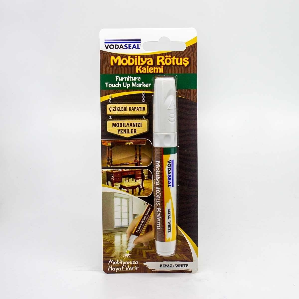 Vodaseal Mobilya İçin Rötuş Seti 1+1 Beyaz Rengi Rötuş Kalemi 