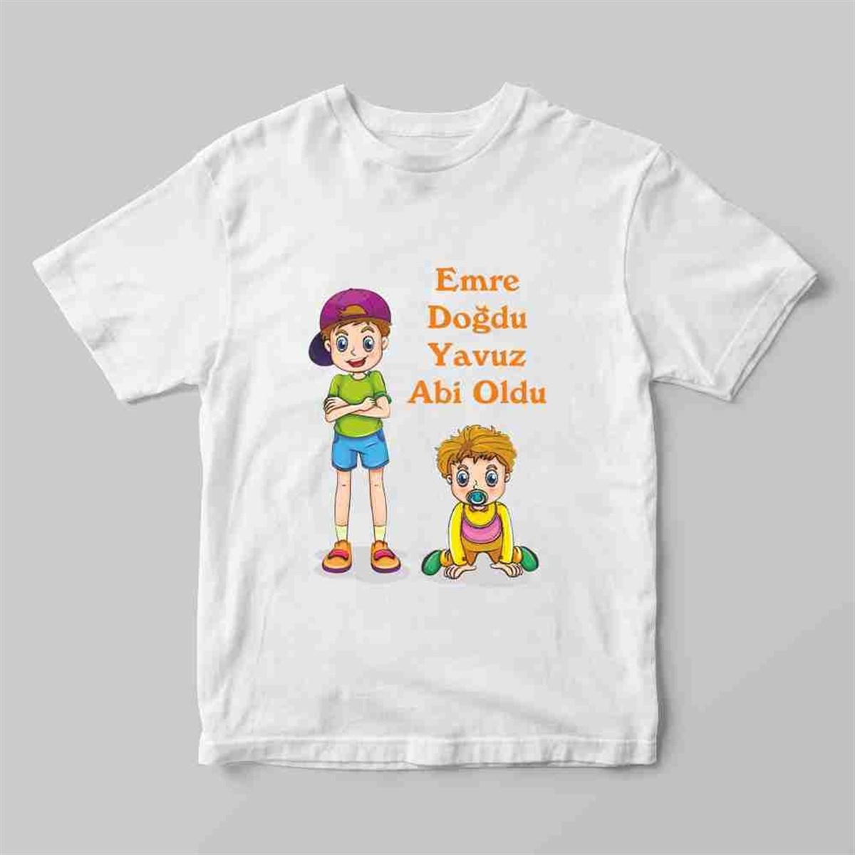 1 Yaş Doğum Günü Abi Oldu Tişört 