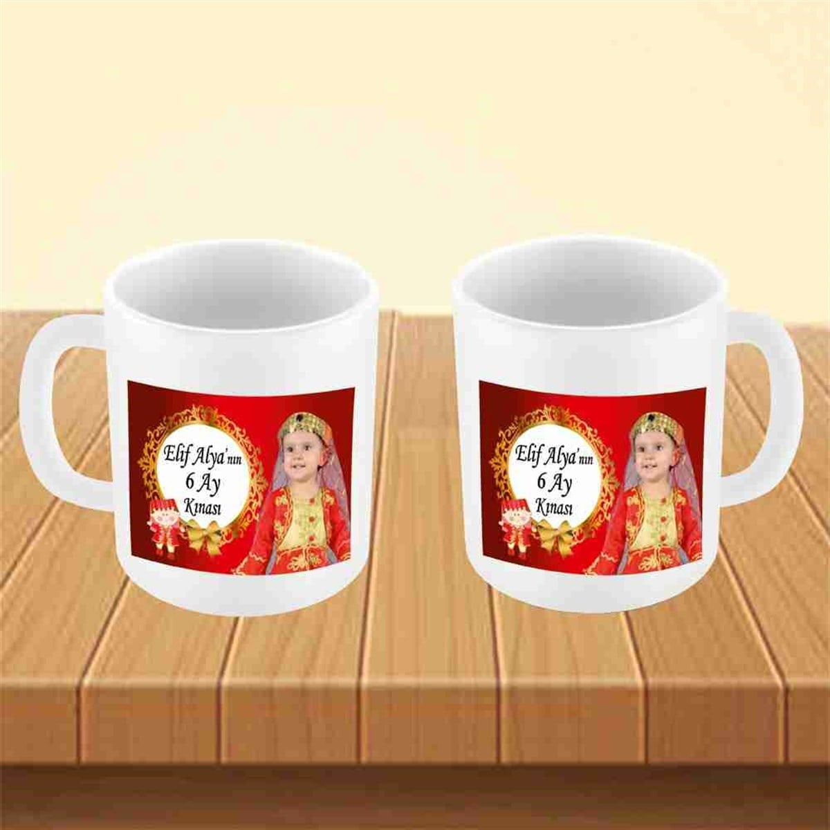 6 Ay Kınası çocuk kına elbiseli Parti Kupa Mug Bardak 