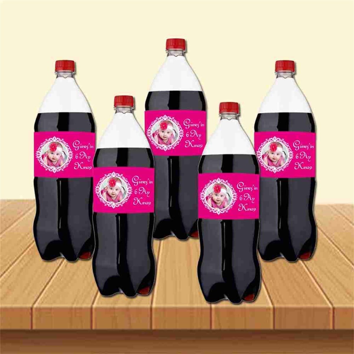 6 Ay Kınası fuşya Çerçeveli Tema Cola Bandı Sargısı 