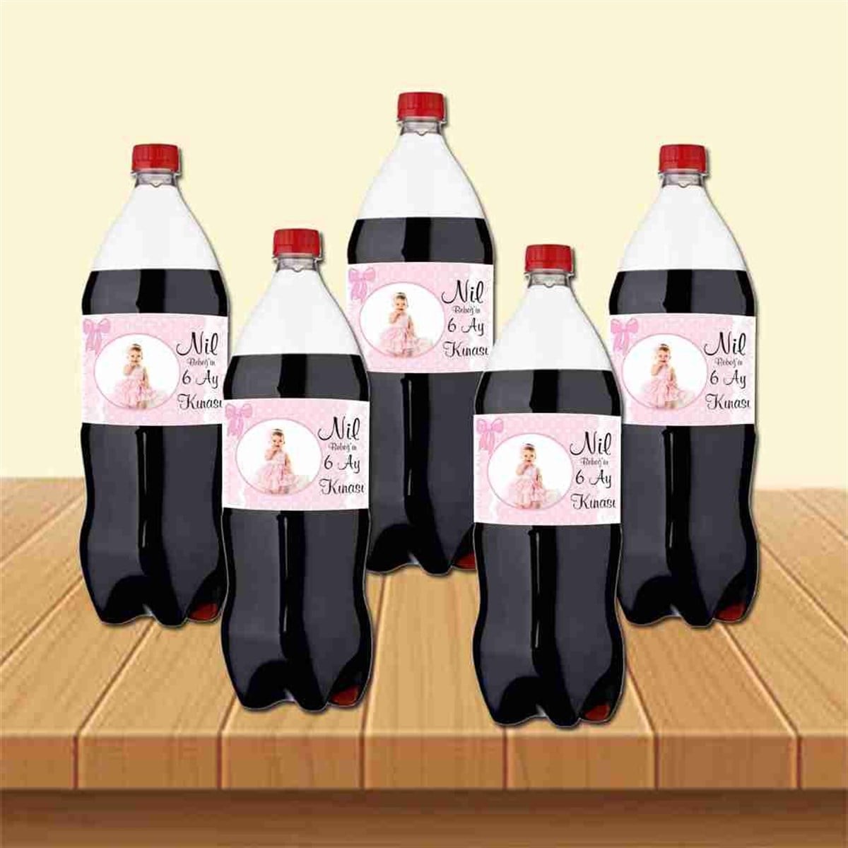 6 Ay Kınası pembe dantelli Parti Cola Bandı Sargısı 