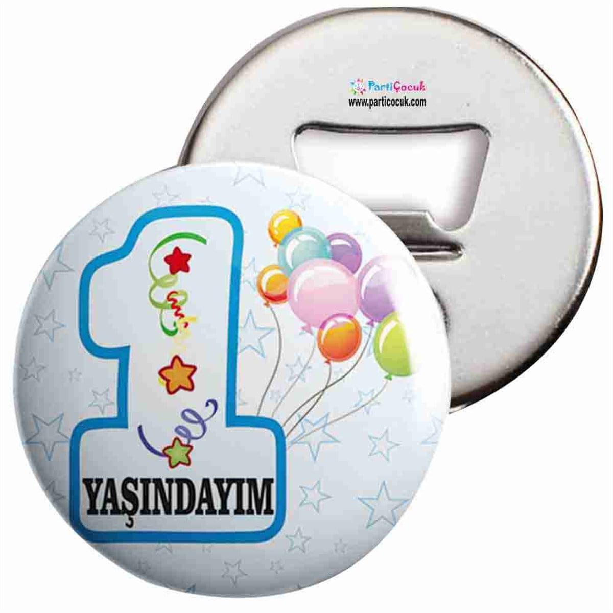 Açacaklı Buzdolabı Magneti 1 Yaş Balonlu Parti Çocuk  
