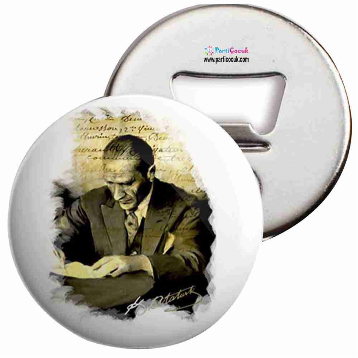 Açacaklı Buzdolabı Magneti Atatürk Resmi 17 Parti Çocuk  