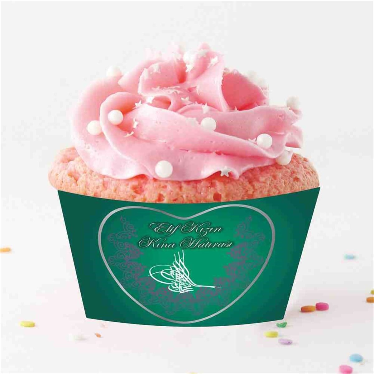 Altı Ay Kınası tuğralı Konsept Cupcake Sargısı 