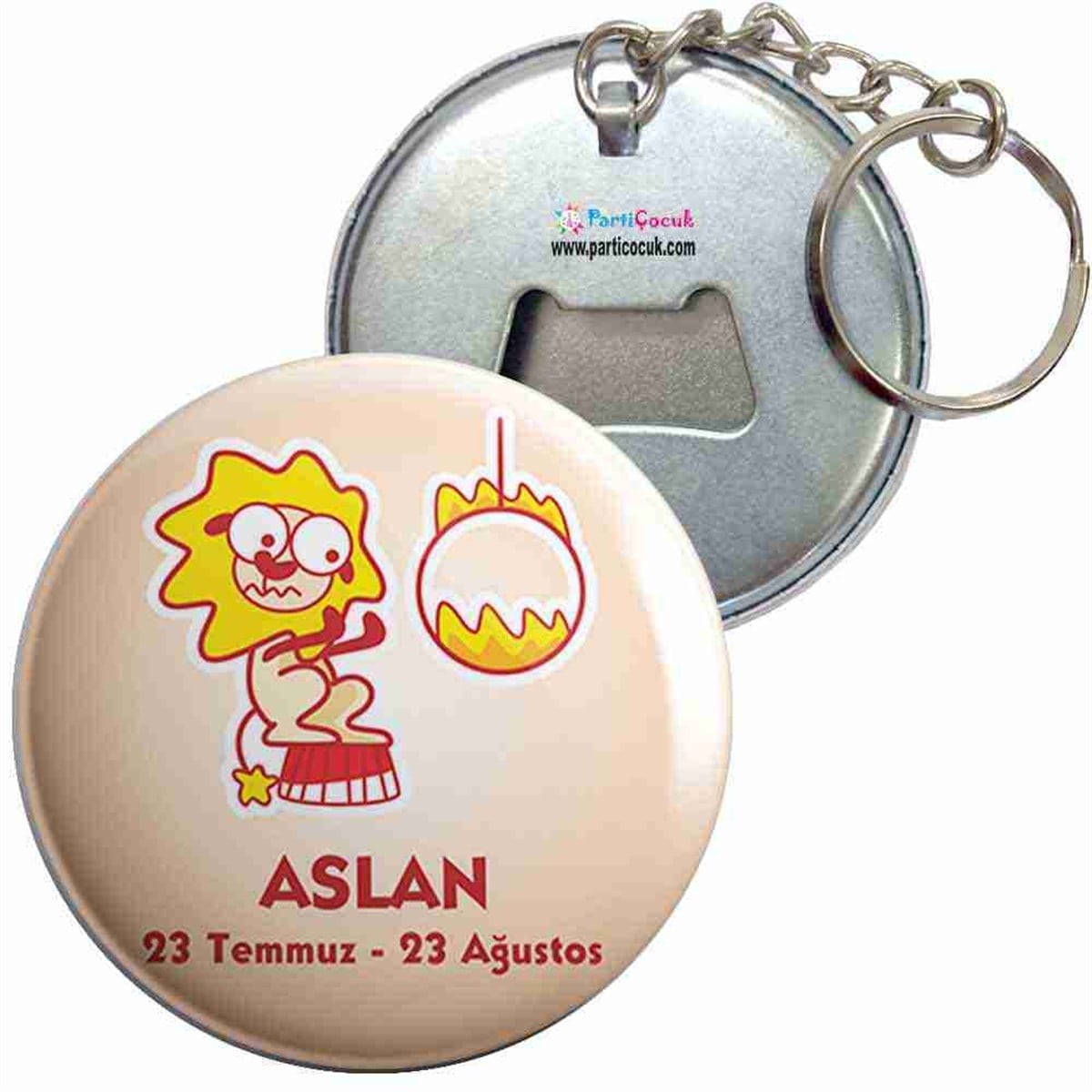 Anahtarlıklı Açacak Aslan Burcu Parti Çocuk 