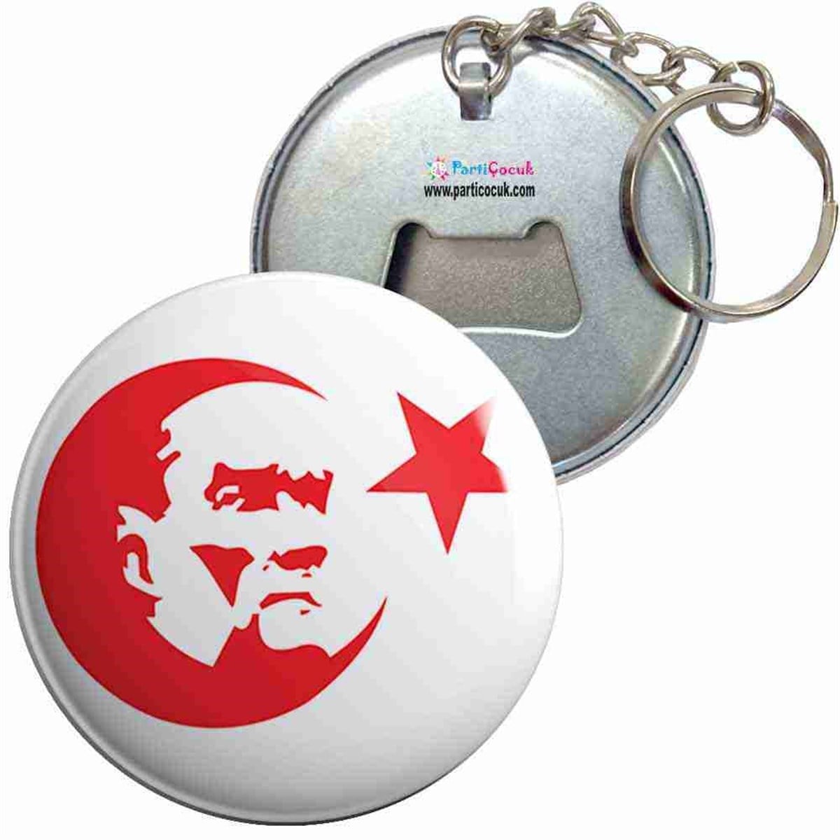 Anahtarlıklı Açacak Atatürk Resmi 16 Parti Çocuk 