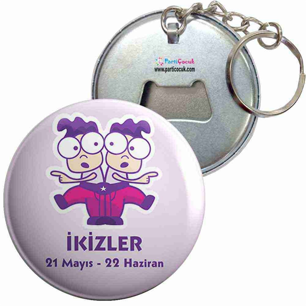 Anahtarlıklı Açacak İkizler Burcu Parti Çocuk 