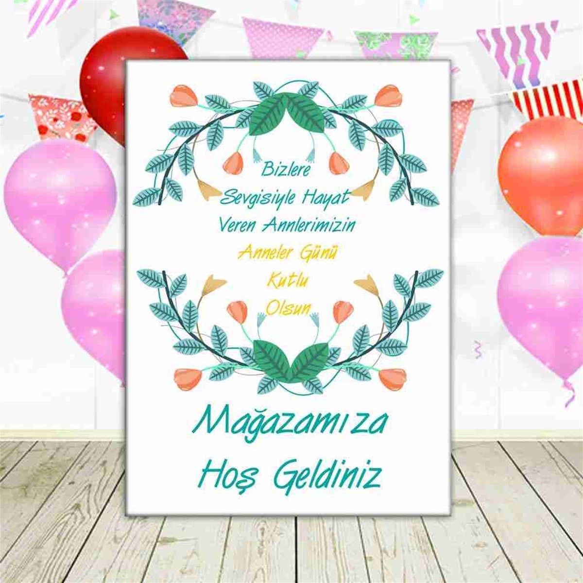 Anneler Günü Özel Üretim Hatıra Masa Önü Pano 