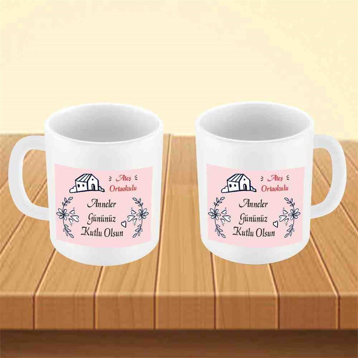 Anneler Gününe Özel Bardak Baskı 