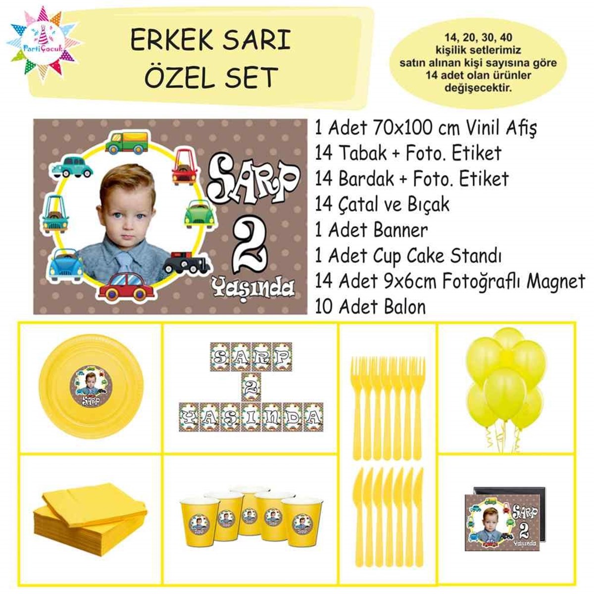 Araba Çerçeveli  Kahverengi Konsept Özel Set 