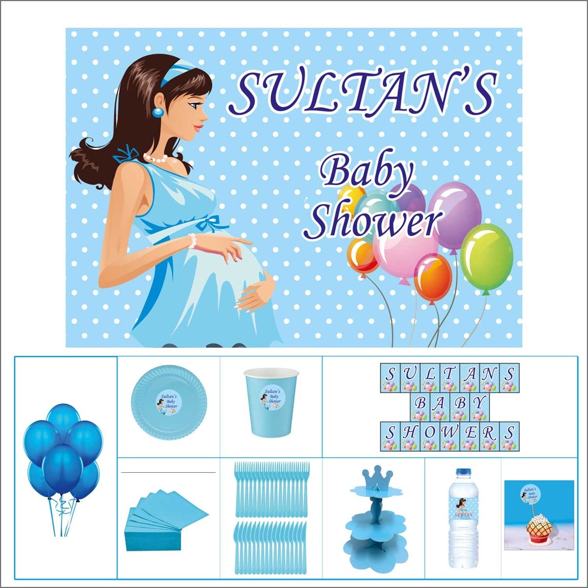 Baby Shower Çocuk Seti Erkek Çocuğu Standart  
