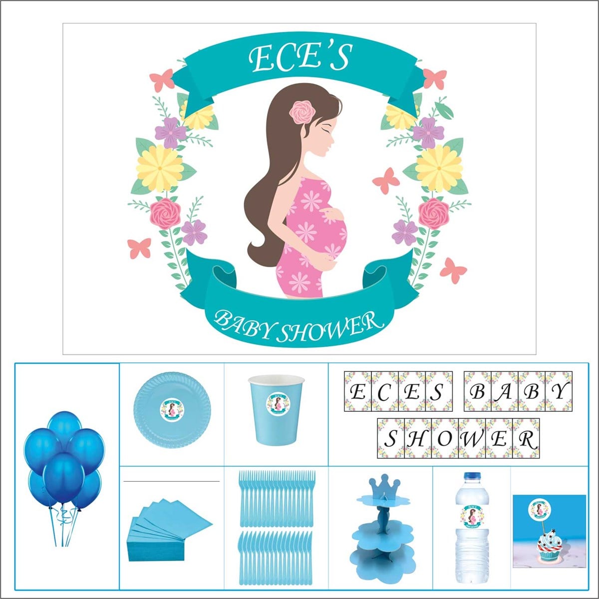 Baby Shower Çocuk Seti Kız Çocuğu  Standart  