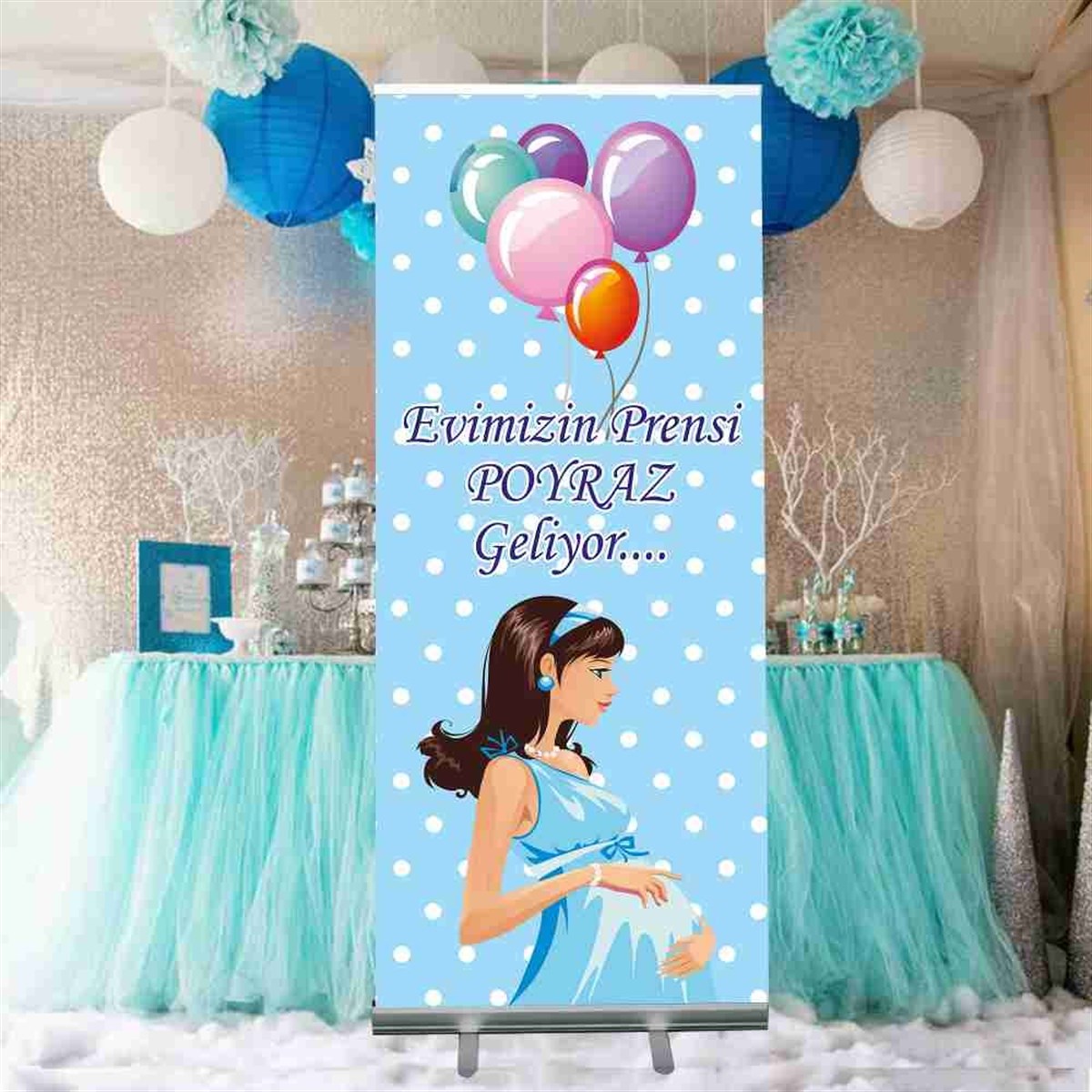 Baby Shower Mekanizmali Rulo Afiş (Rollup) 