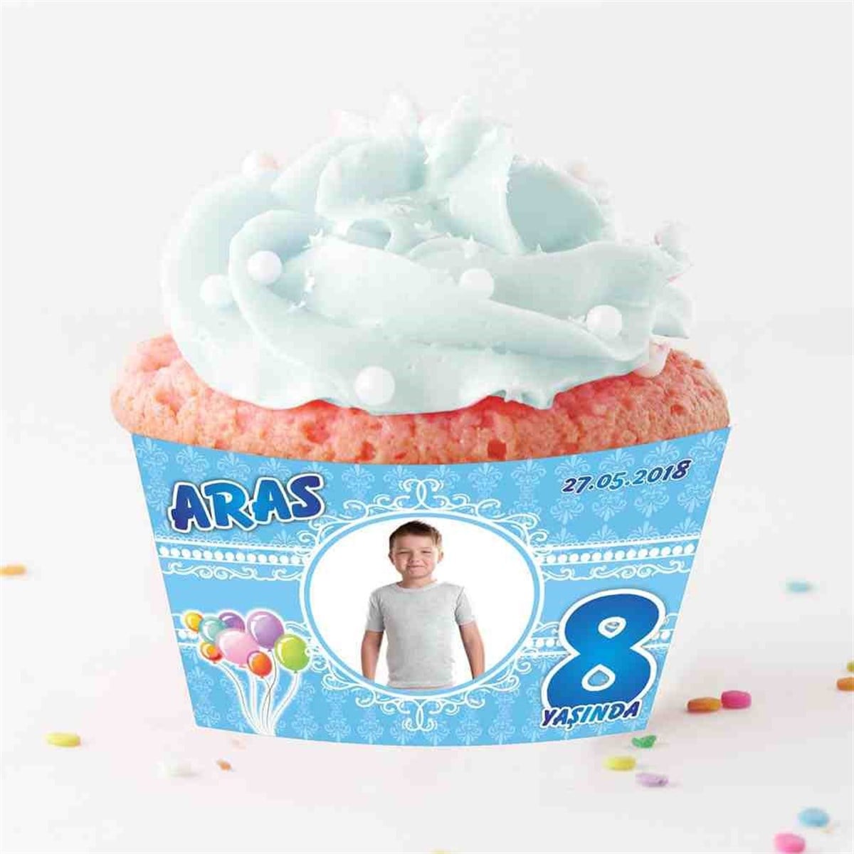 Balonlu Cupcake SargısıCupcake Sargısı 