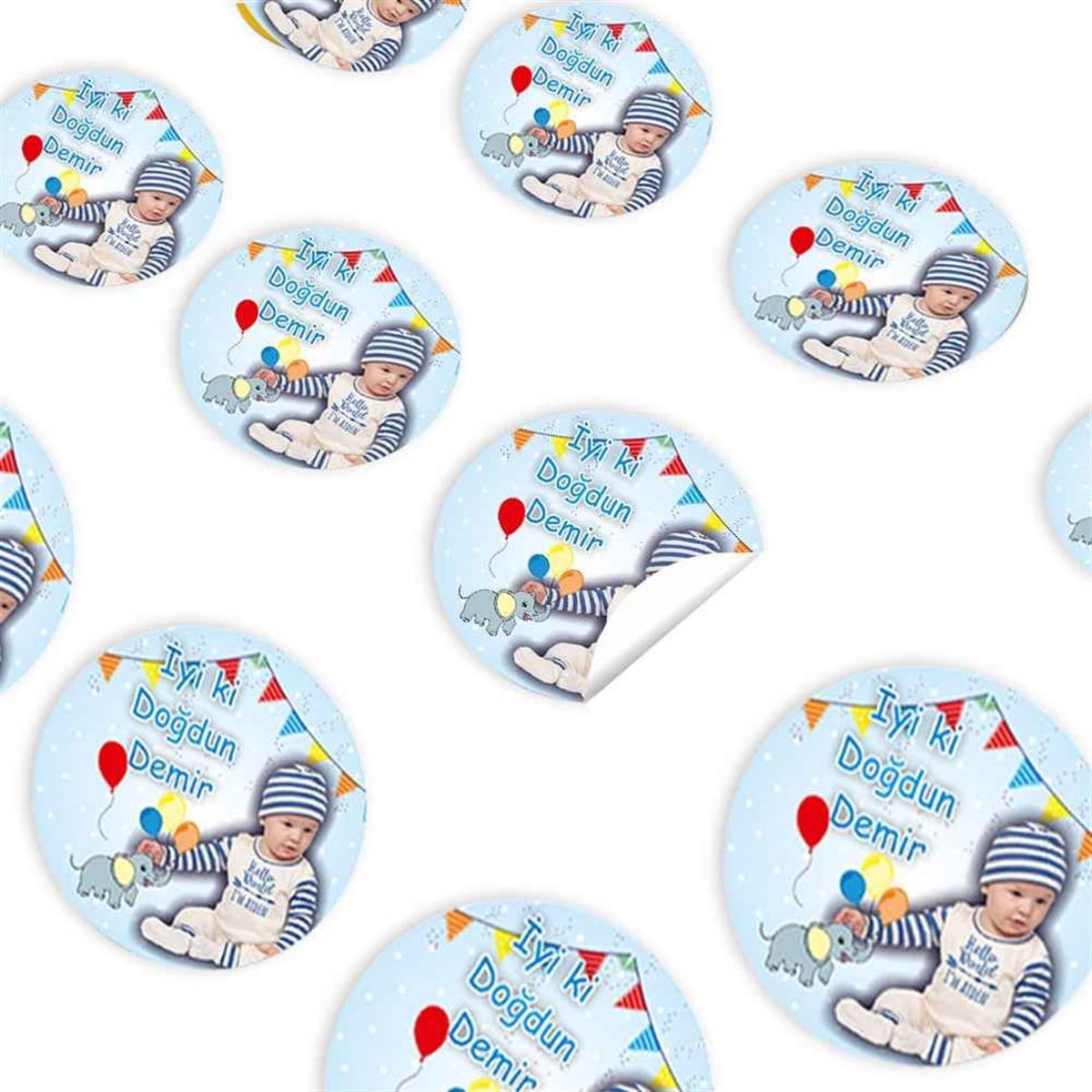 Balonlu Filli Konsept Sticker 30 Adet 