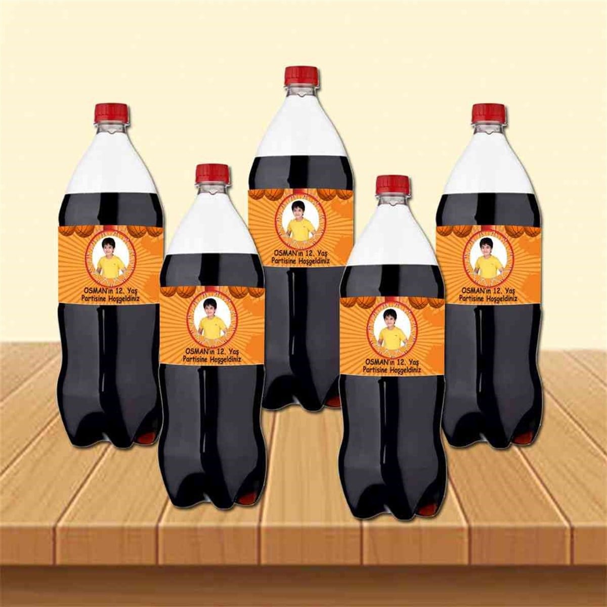 Basketbol Konsepti Cola Şisesi Bandı    