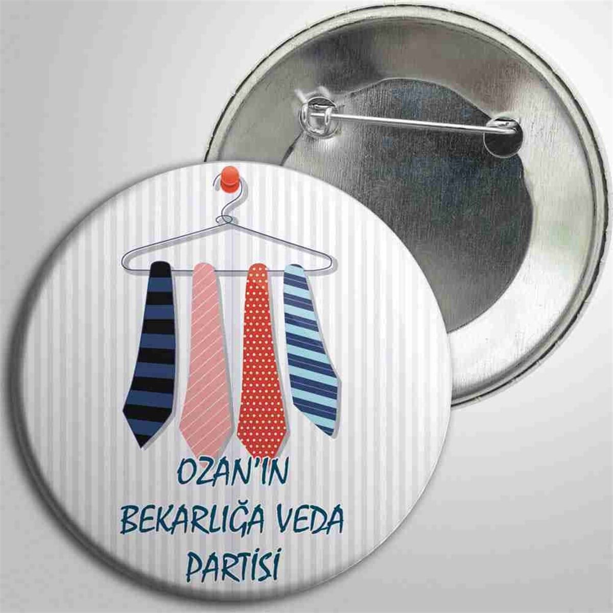 Bekarlığa Veda Konsept İğneli Metal Rozet  