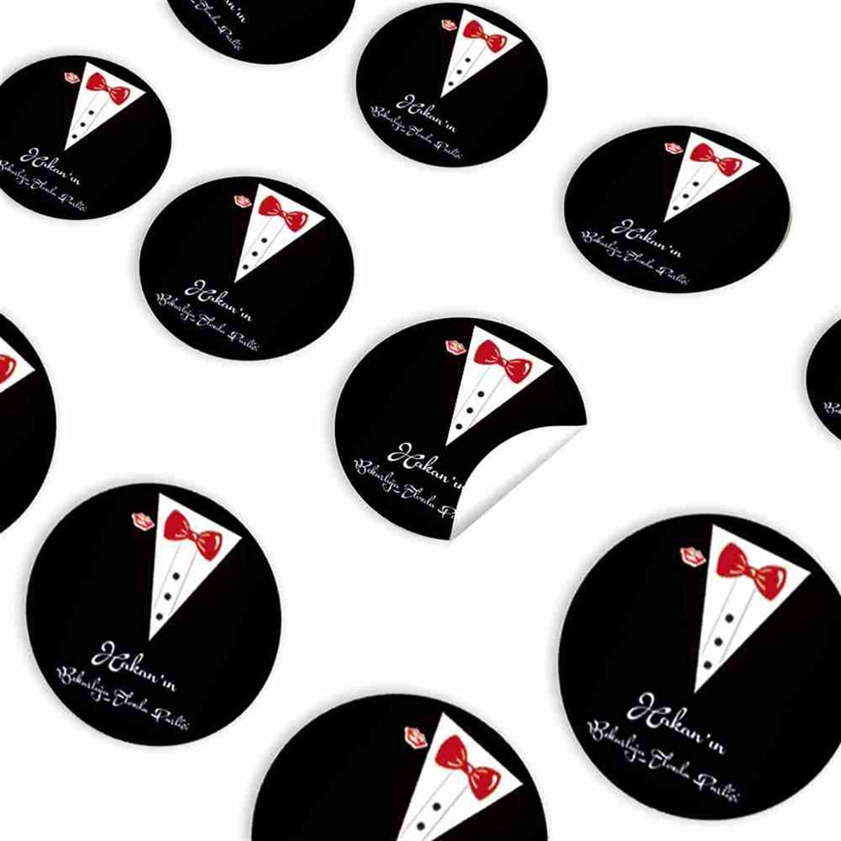 Bekarlığa Veda Temalı Kişiye Özel Etiket 30 Adet 