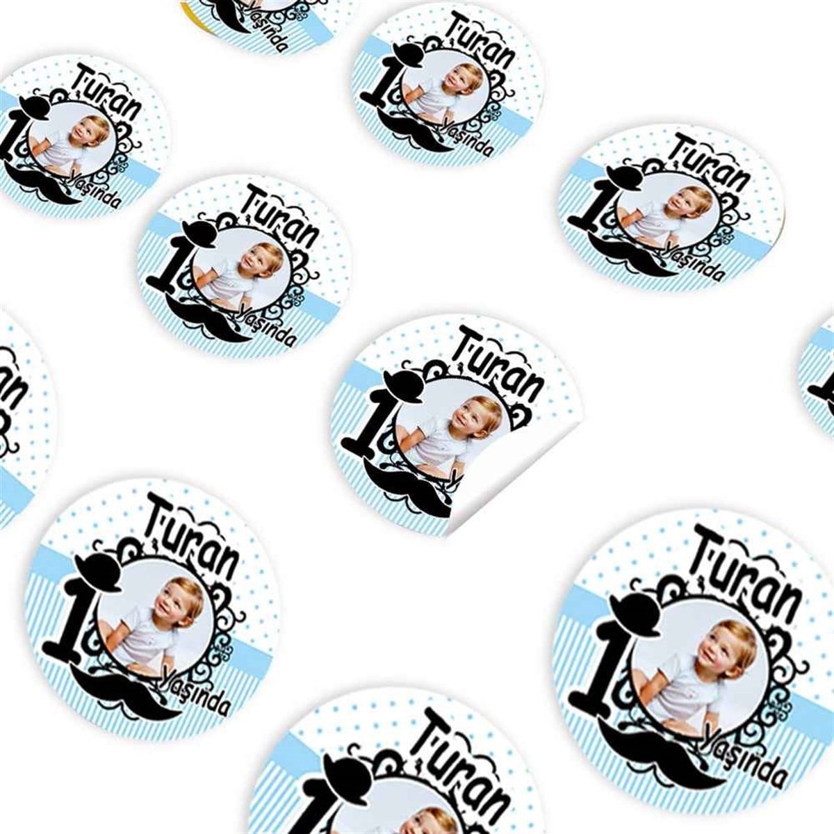 Bıyık Konsept Sticker 30 Adet 