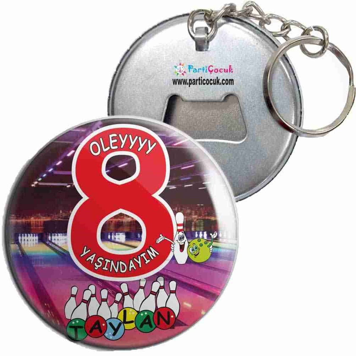 Bowling Konsept Anahtarlı Açacaklı  Kişiye Özel 