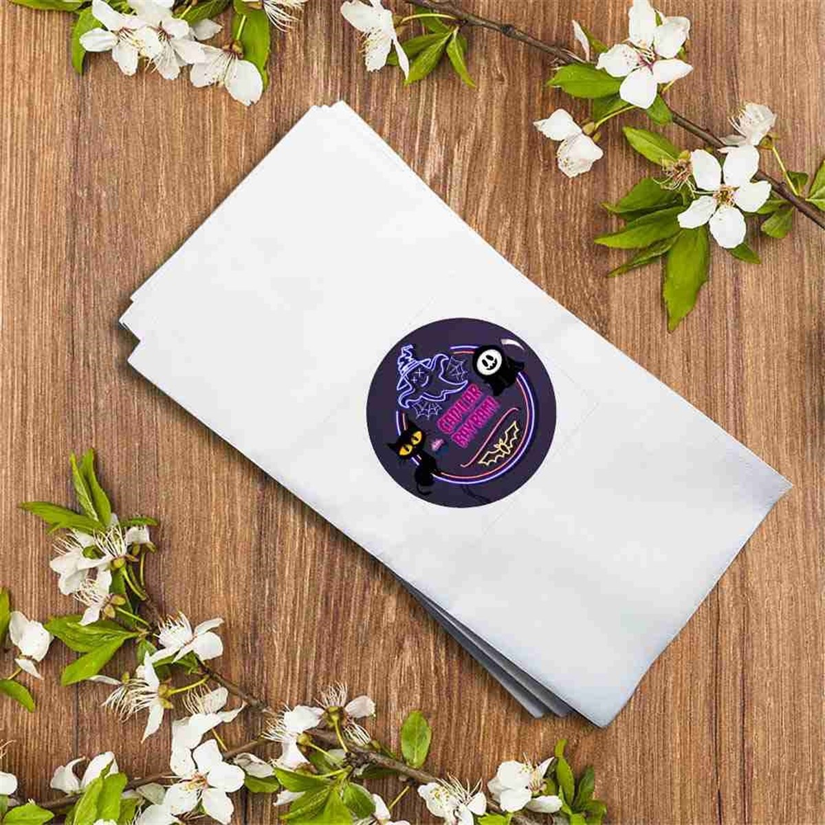 Cadılar Bayramı Neon Peçete Baskı 