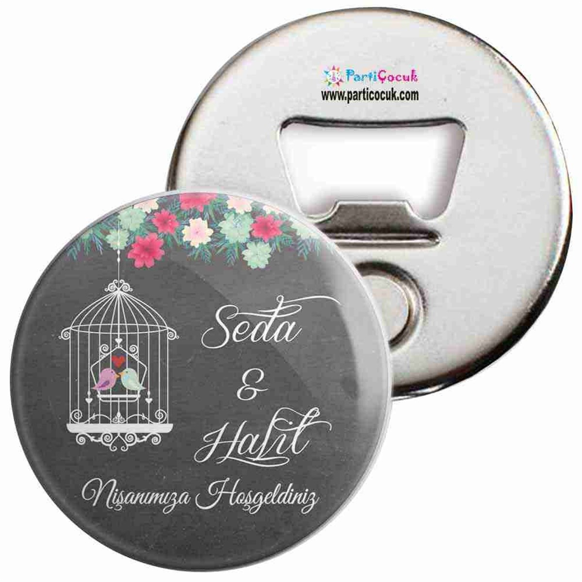 Çiçek Temalı İsimli Açacak Magnet  