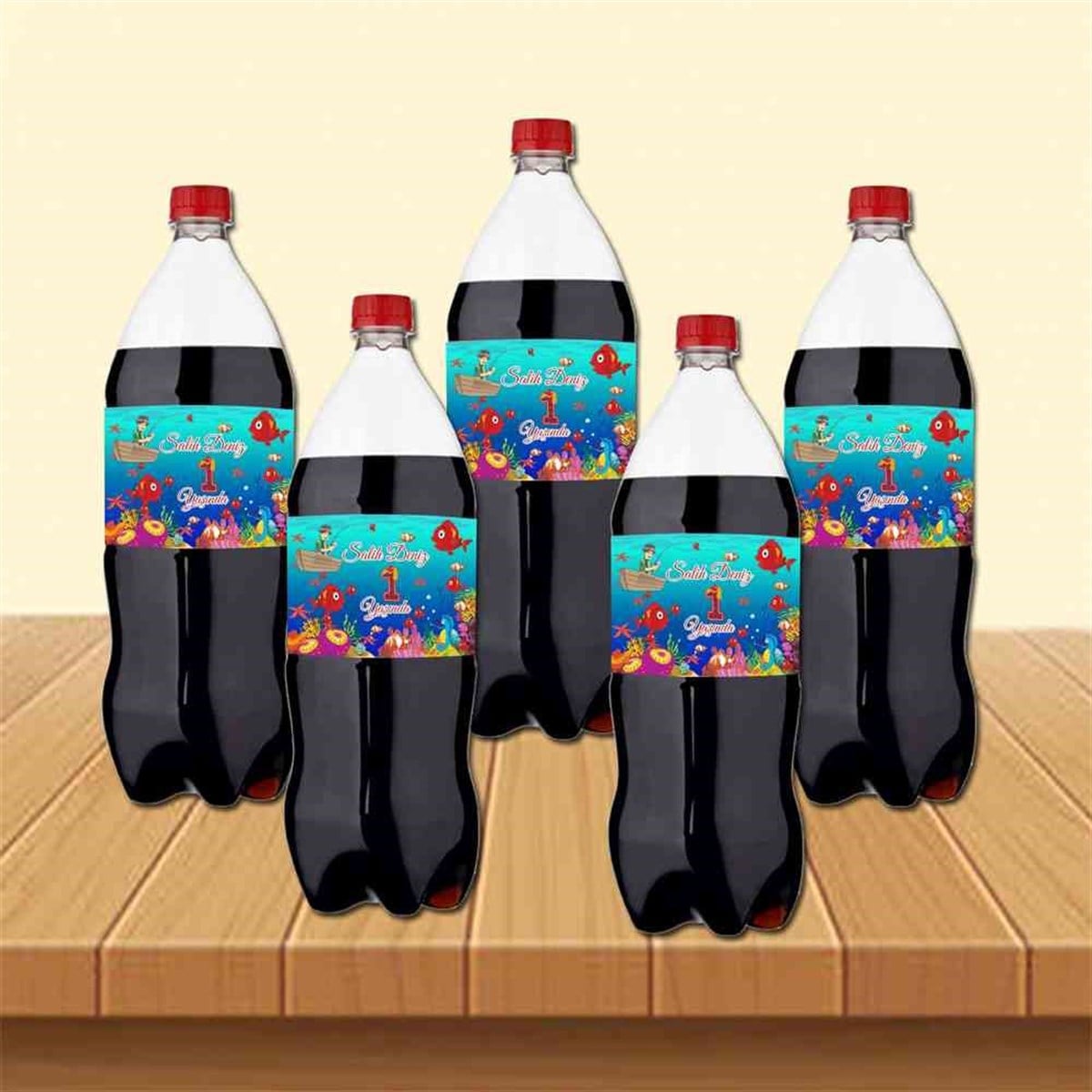 Deniz Atı Balık Temalı Cola Şisesi Bandı     