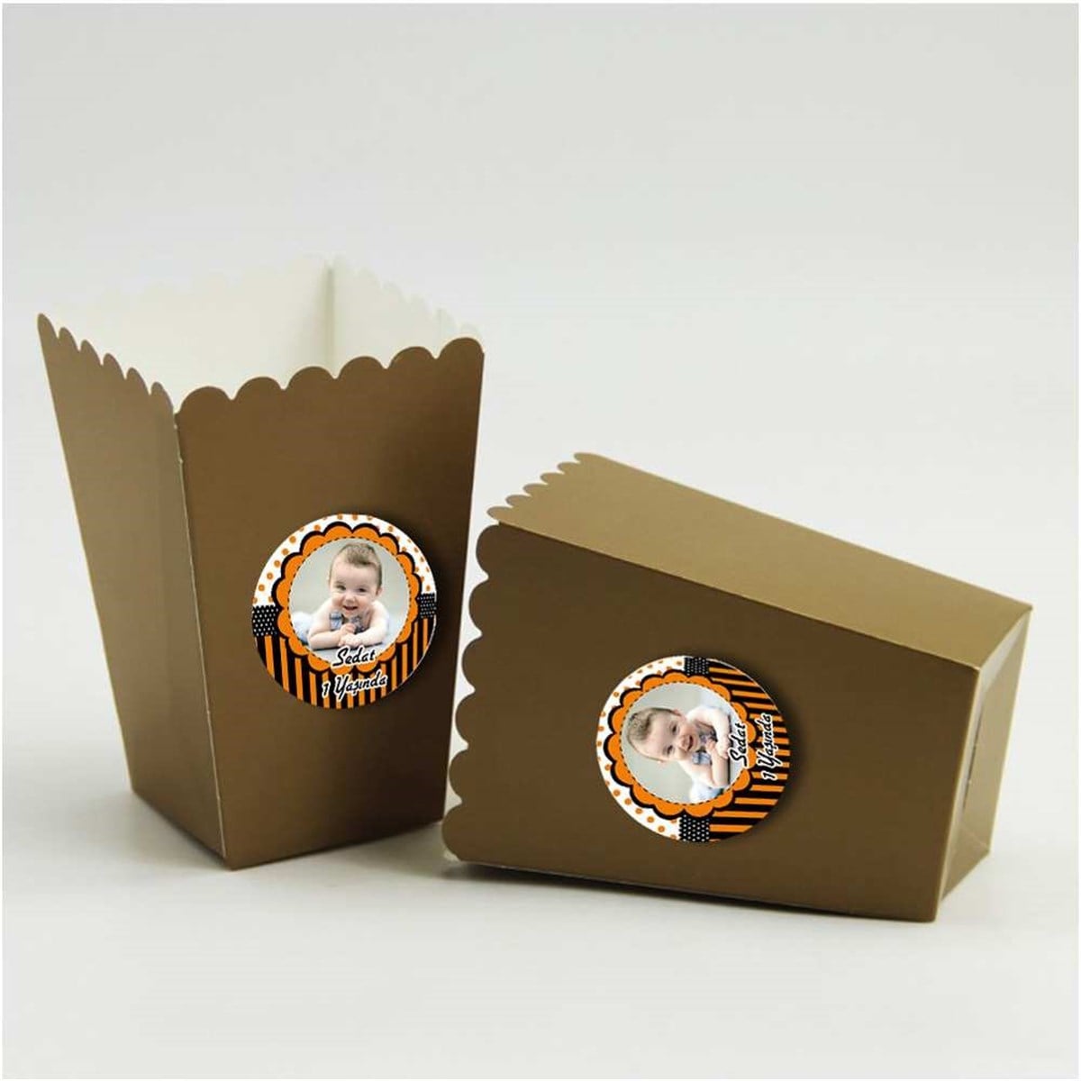 Deniz Etiketli Popcorn Kutusu 10 Adet 