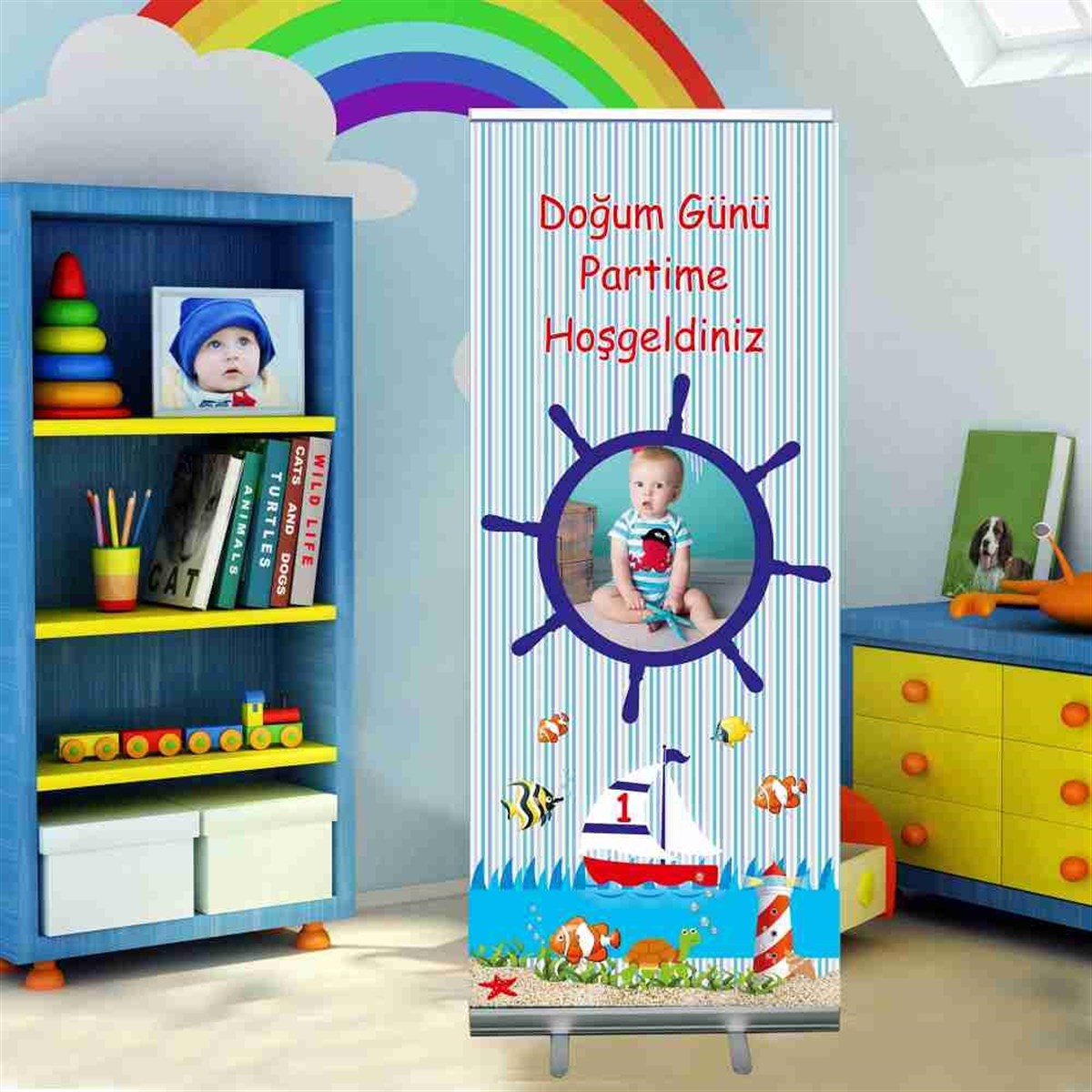 Denizci Konsepti Mekanizmali Rulo Afiş (Rollup) 