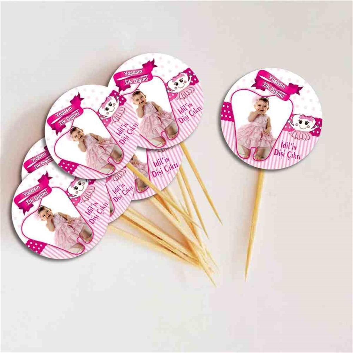Diş Buğdayı Çerçeveli Partisi Malzemeleri Seti Cupcake Kurdanı 