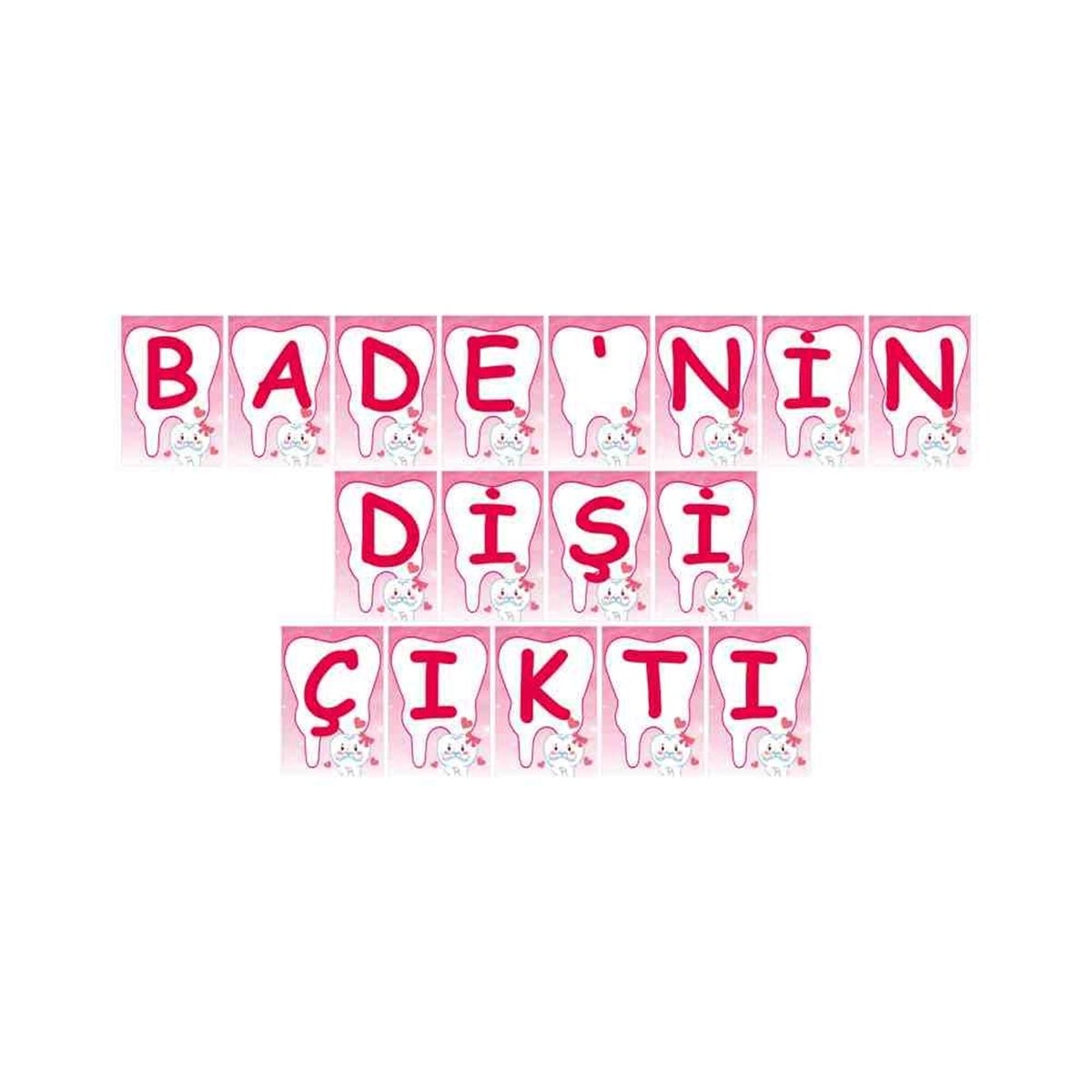 Diş Buğdayı Çerçeveli Utangaç Harf Banner 