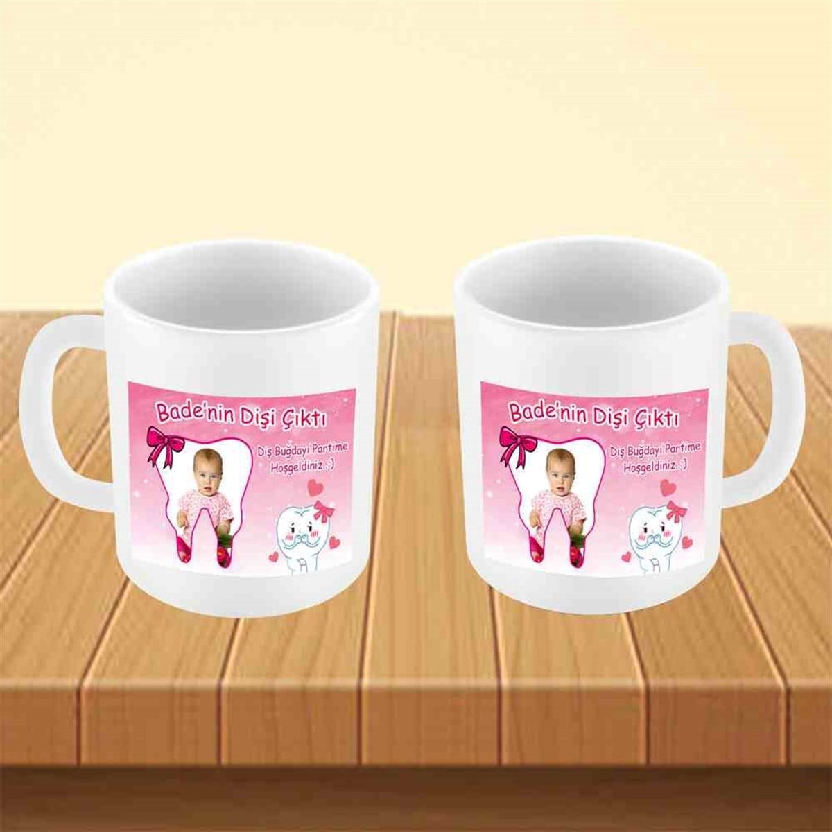 Diş Buğdayı Çerçeveli Utangaç Kupa Bardak Mug 