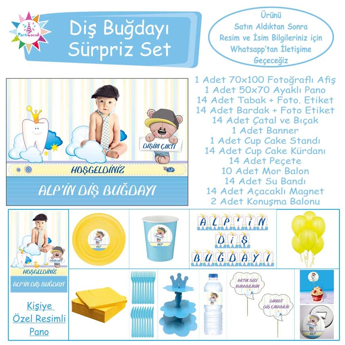 Diş Buğdayı Erkek Çocuğu Süpriz Set  