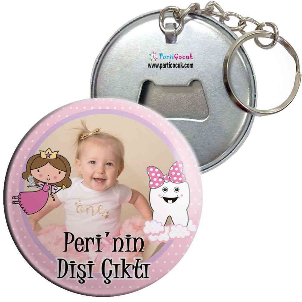 Diş Buğdayı Fiyonklu Pembe Diş Anahtarlı Açacak 
