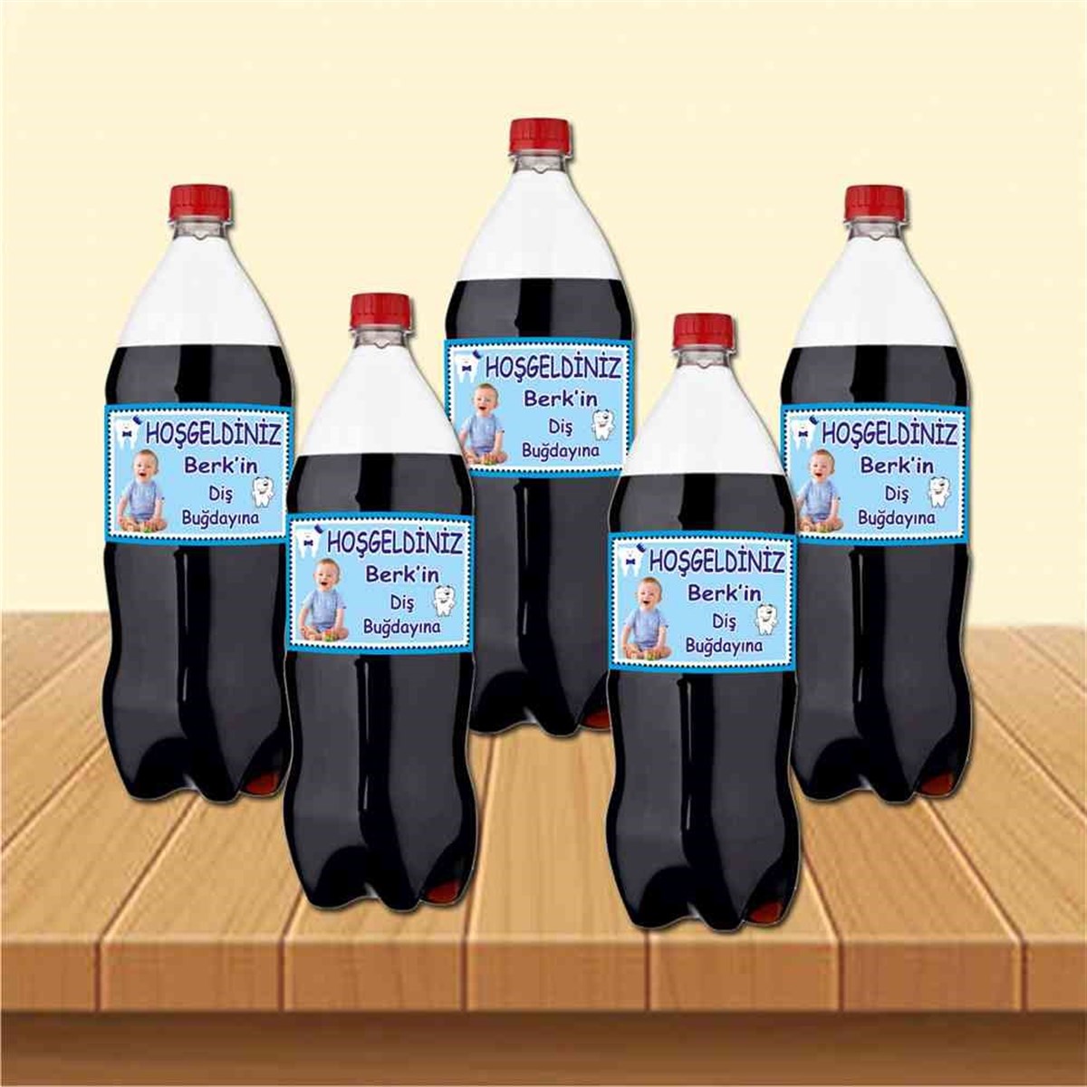 Diş Buğdayı Fiyonklu Pembe Diş Cola Şisesi Bandı 
