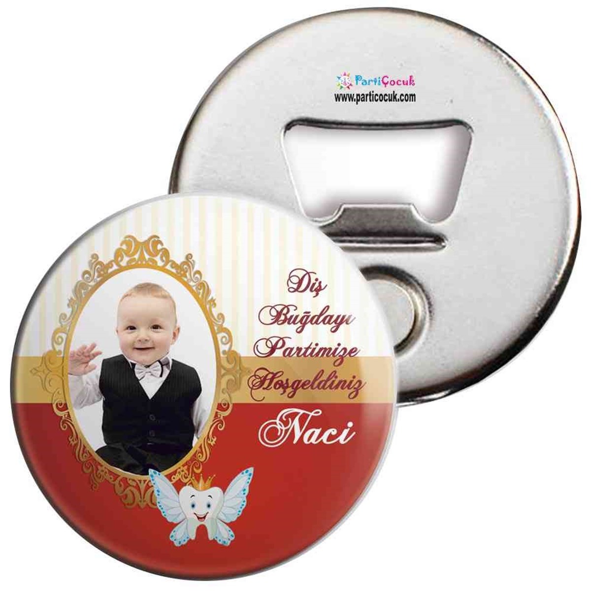 Diş Buğdayı Gold Kırmızı Melek Dişli Açacaklı Magnet 