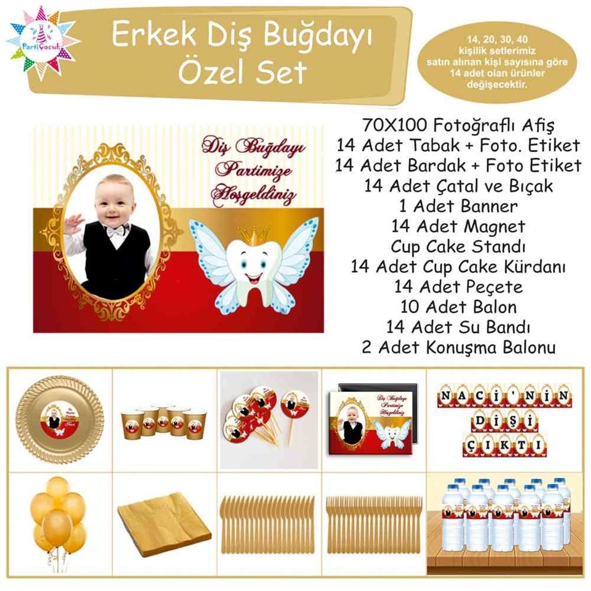 Diş Buğdayı Gold Kırmızı Melek Dişli Özel Set 