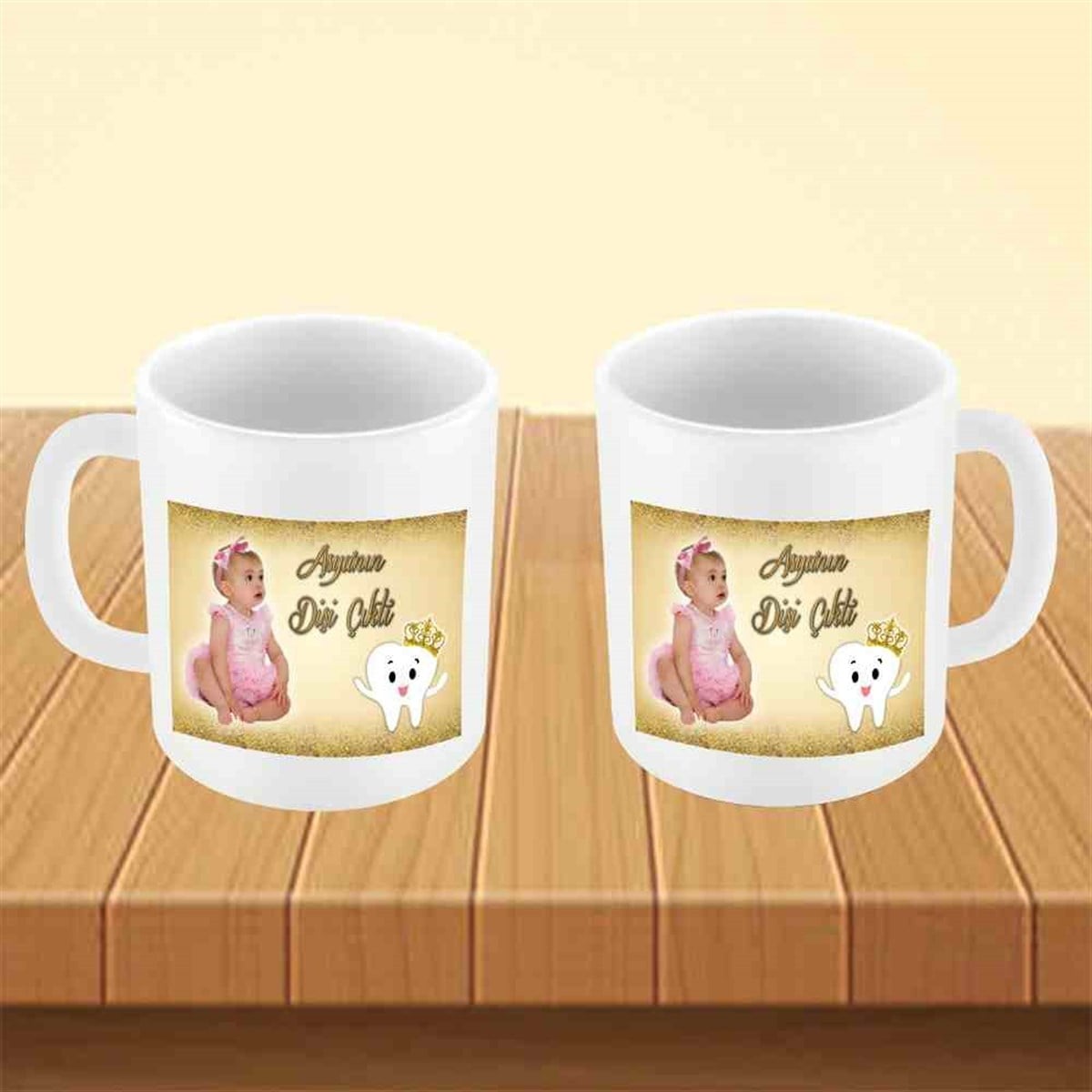 Diş Buğdayı Gold Taçlı Parti Seti Kupa Bardak Mug 