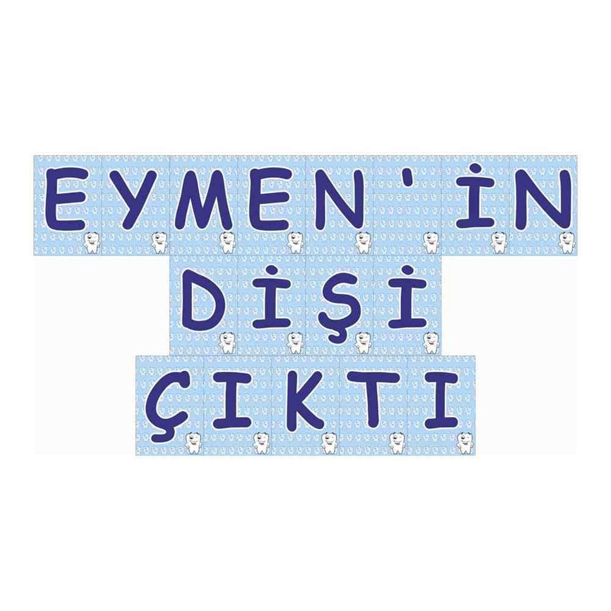 Diş Buğdayı Göz Kırpan Parti Seti Harf Banner 