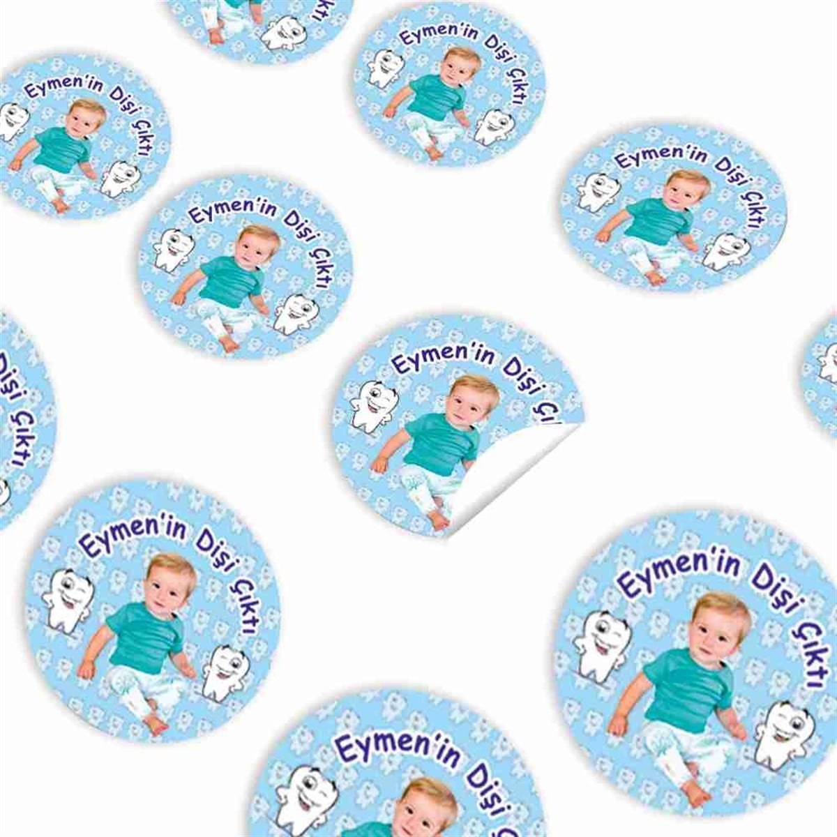 Diş Buğdayı Göz Kırpan Sticker 30 Adet 