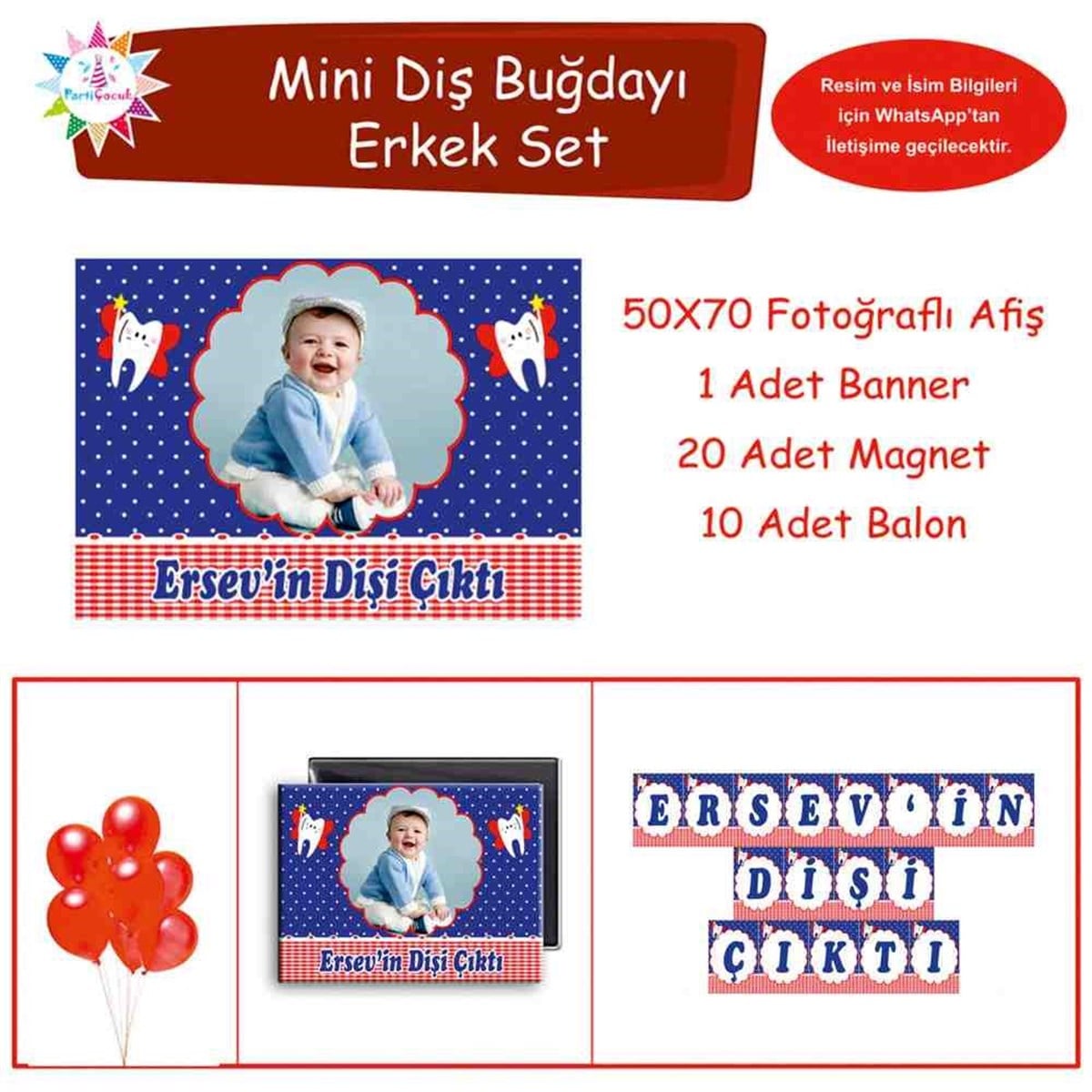 Diş Buğdayı Kırmızı Melekli Diş Mini Set 