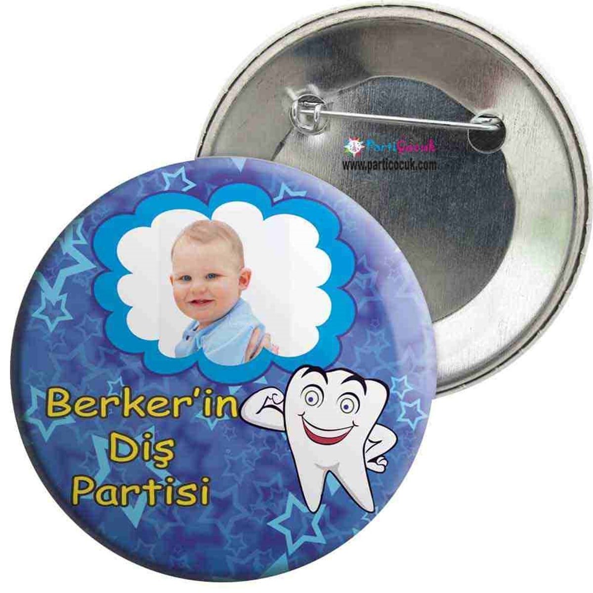 Diş Buğdayı Mavi Güçlü Diş İğneli Rozet 