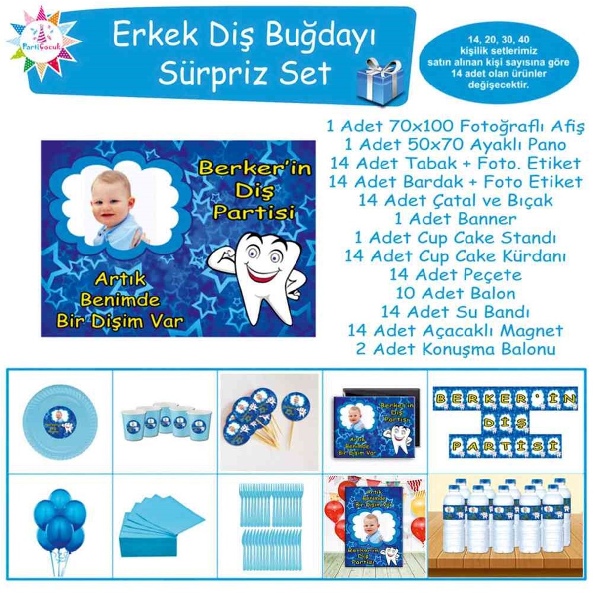 Diş Buğdayı Mavi Güçlü Diş Süpriz Set 