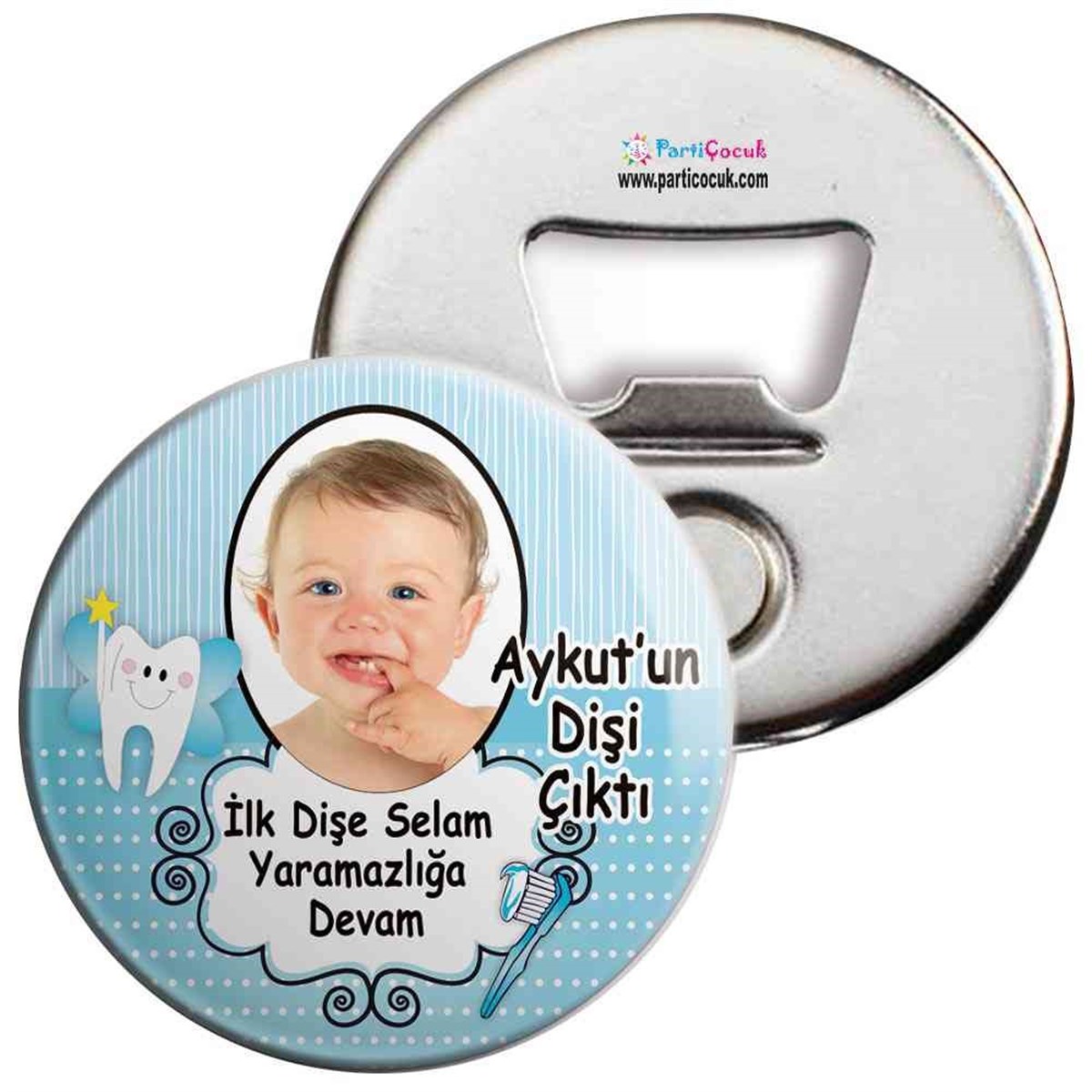 Diş Buğdayı Melek Mavi Dişler Açacaklı Magnet 