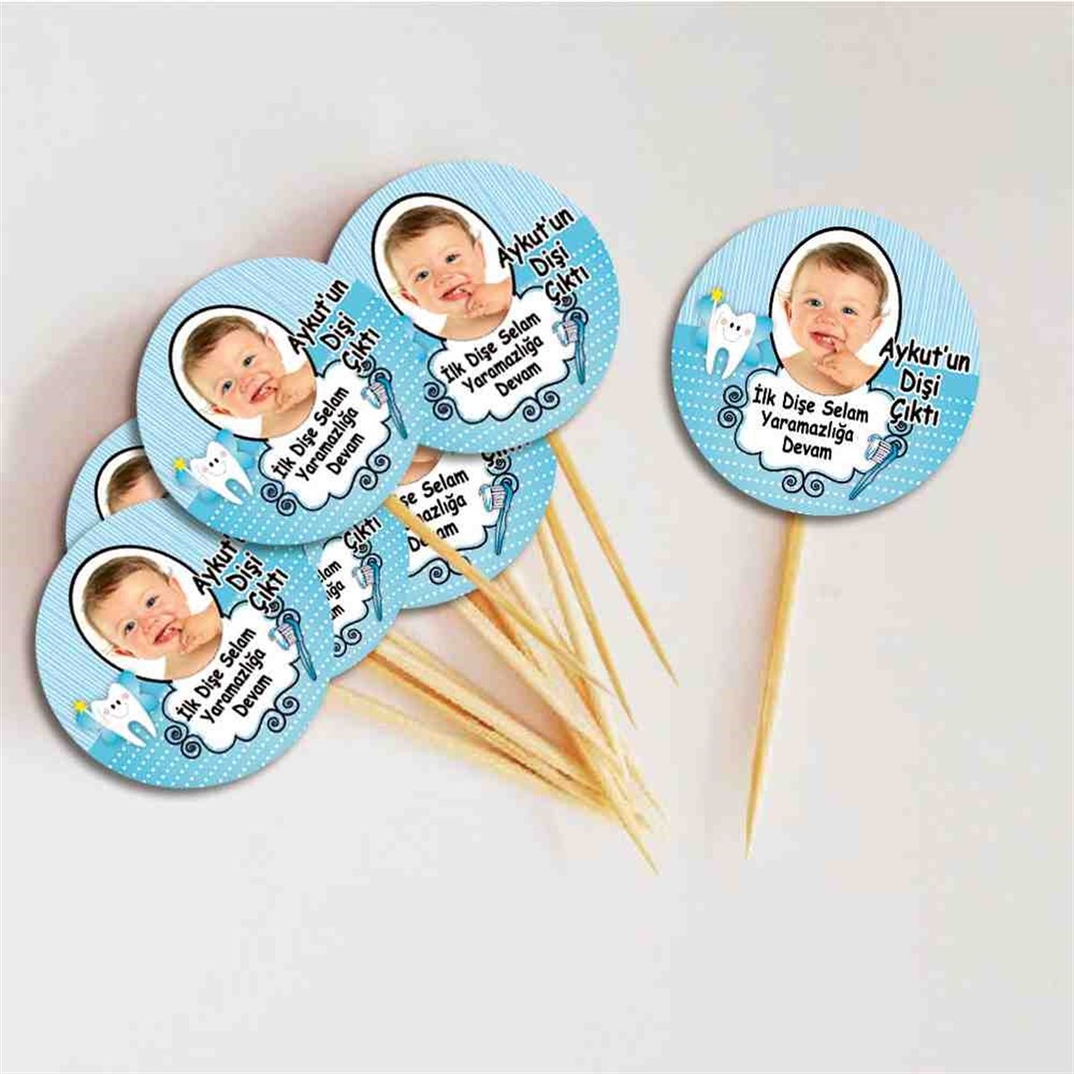 Diş Buğdayı Melek Mavi Dişler Cupcake Kurdanı 