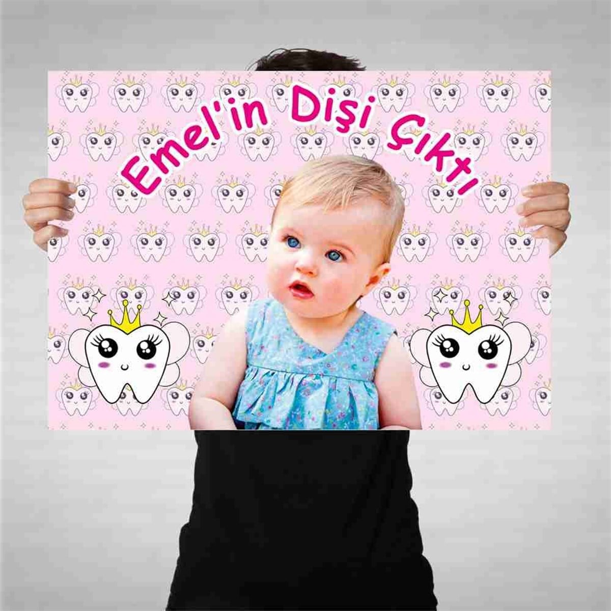 Diş Buğdayı Melekli Dişli Konsept Bez Afiş 