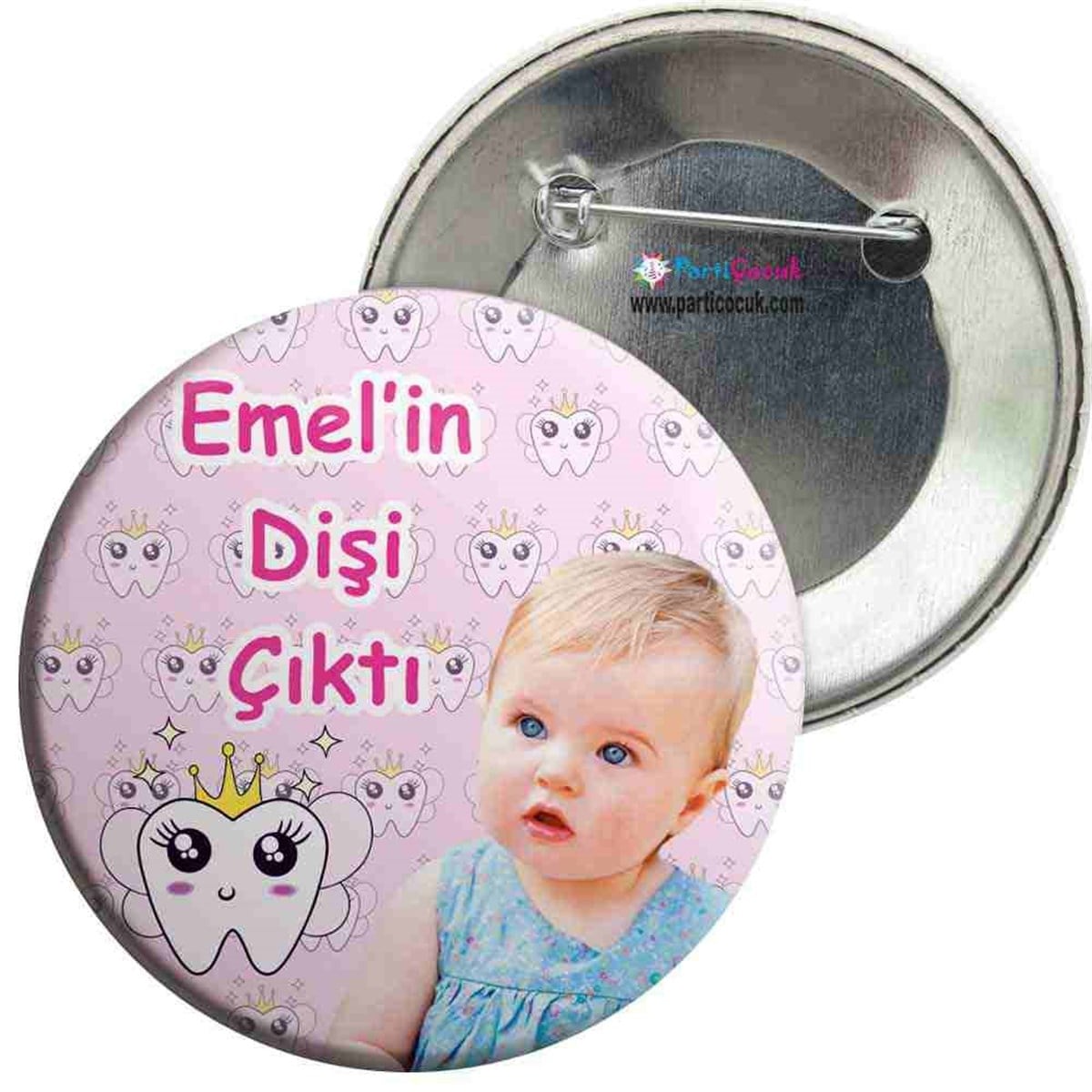 Diş Buğdayı Melekli Dişli Konsept İğneli Rozet 