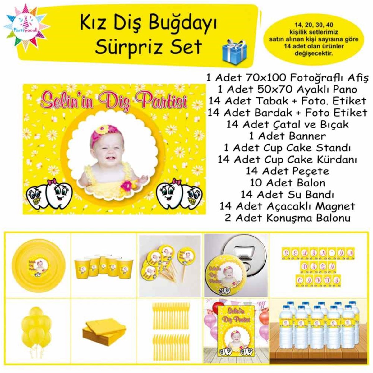 Diş Buğdayı Papatyalı Bebek Diş Sürpriz Set 