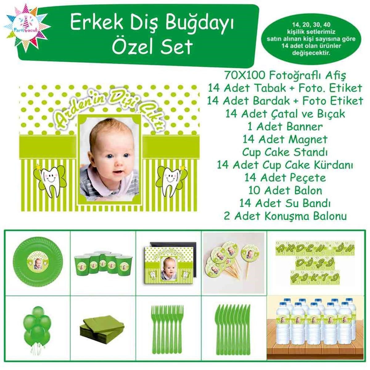 Diş Buğdayı Partisi Yeşil Melek Diş Özel Set 